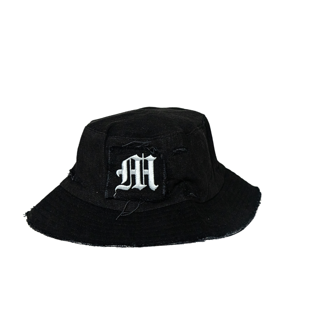 Black Denim Bucket Hat