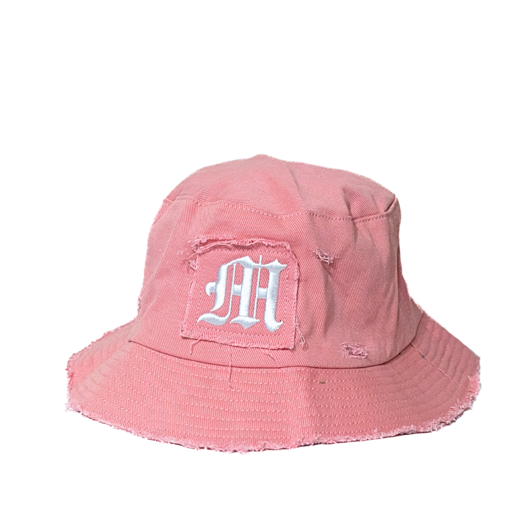 Pink Denim Bucket Hat