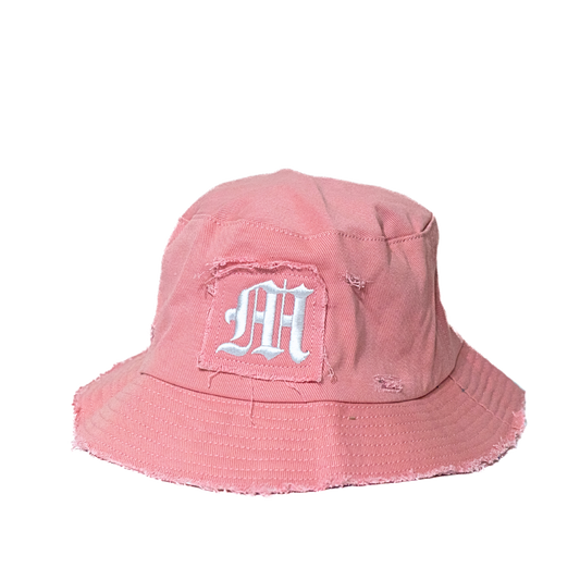 Pink Denim Bucket Hat