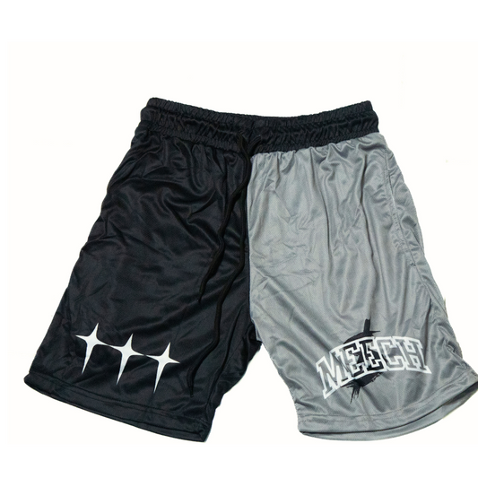 Half and Half Black Shorts